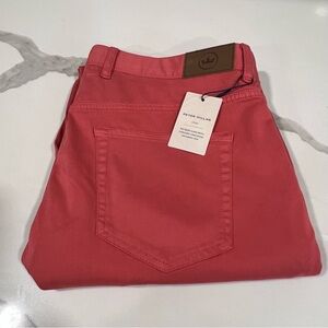 Peter Millar men's crown pants size 35 style MS24B39 color CRED preppy cotton‎